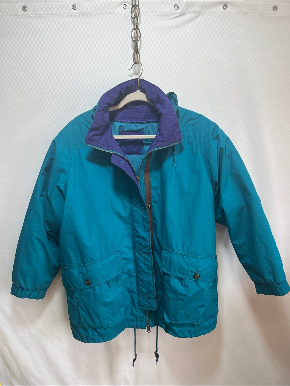 London Fog Women’s Teal & Purple Waterproof Jacket‎ - Unbranded